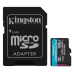 Kingston microSDXC Canvas Go! Plus 128GB 170MB/s UHS-I U3 + SD adaptér