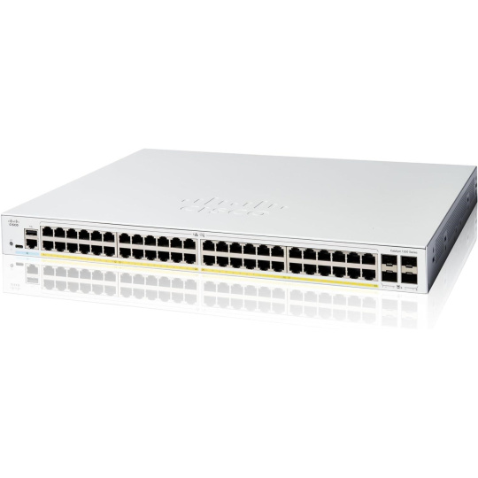 Cisco Catalyst switch C1300-48P-4X (48xGbE,4xSFP+,48xPoE+,375W) - REFRESH