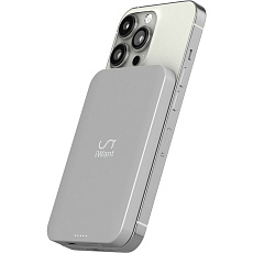 iWant MagSafe powerbanka 5000 mAh stříbrná