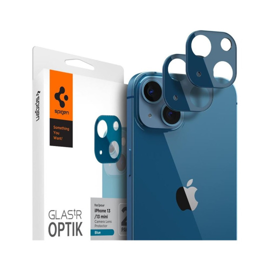 Spigen tR Optik 2 Pack tvrzené sklo na fotoaparát iPhone 13/13 mini modré