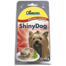 SHINY DOG kure+hovezi 2x85g konzerva
