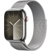 Apple Watch Series 9 Cellular 45mm Stříbrná ocel se stříbrným milánským tahem