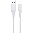 iWant opletený kabel USB-C na USB-A 1,2 m bílý