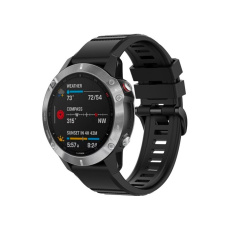 FIXED Silicone Strap řemínek pro Garmin QuickFit (22mm) černý