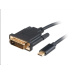 AKASA adaptér USB Type-C na DVI, kabel, 1.8m