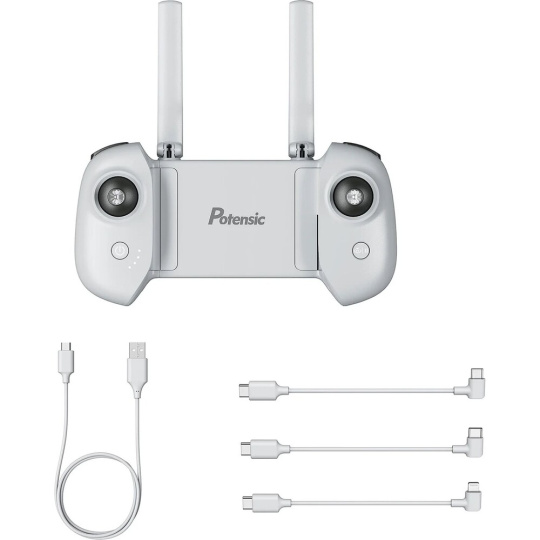 Potensic náhradní dálkové ovládání pro ATOM 4K + napájecí kabel a 3 propojovací kabely k telefonům (