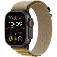 Apple Watch 49/44/45/46mm žlutohnědý alpský tah s černým titanem S