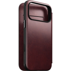 Nomad Modern Leather Folio (Horween) MagSafe kožené pouzdro iPhone 17 Pro Max Burgundy