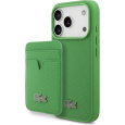 Lacoste Iconic Petit Pique MagSafe kryt + peněženka iPhone 17 Pro zelený