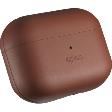 iWant Airpods Pro 3 kožené pouzdro hnědé