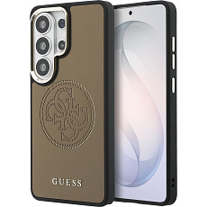 Guess PU Perforated 4G Logo Magnetic kryt Samsung Galaxy S26 Ultra hnědý