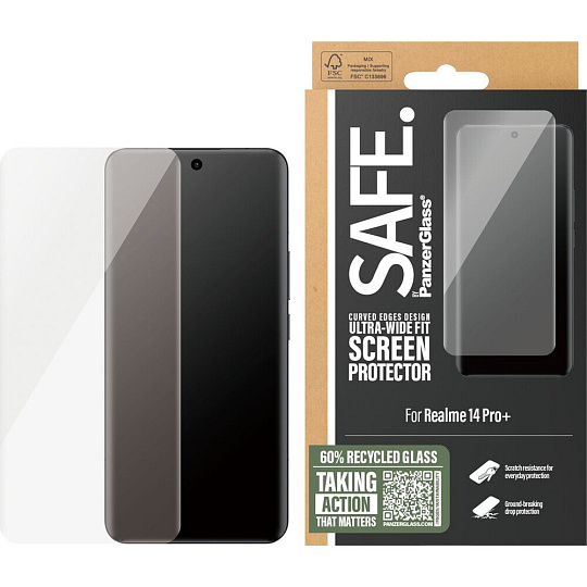 PanzerGlass® SAFE Ultra-Wide Fit sklo Realme 14 Pro+