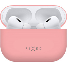 FIXED Silky silikonové pouzdro pro Apple AirPods Pro/Pro 2 růžové