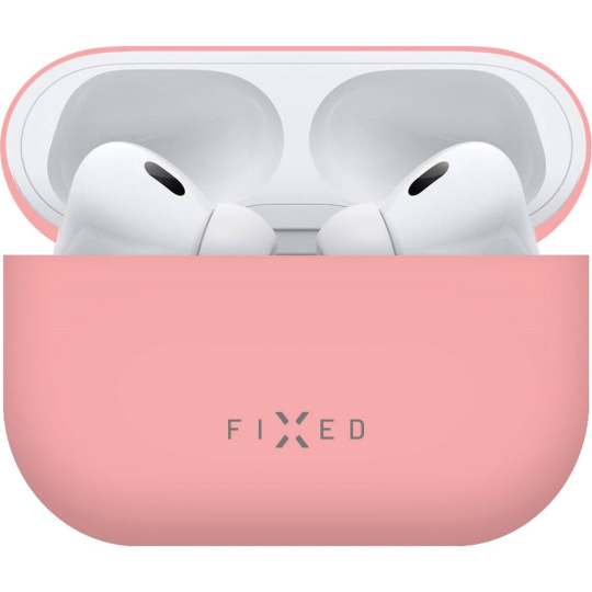 FIXED Silky silikonové pouzdro pro Apple AirPods Pro/Pro 2 růžové