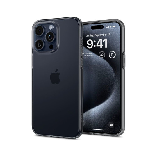 Spigen Crystal Flex kryt iPhone 15 Pro šedý