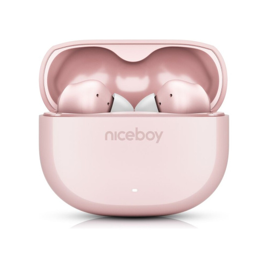 Niceboy Pins 4 bezdrátová sluchátka růžová