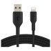 Belkin BOOST Charge Braided Lightning/USB-A odolný kabel, 1m, černý