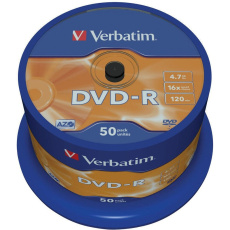 VERBATIM DVD-R(50 ks)Spindle/General Retail/16x/4.7GB VERBATIM DVD-R(50 ks)Spindle/General Retail/16x/4.7GB