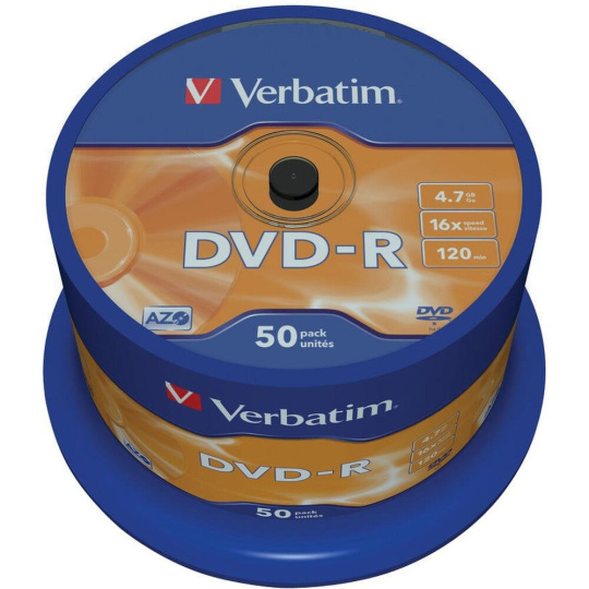 VERBATIM DVD-R(50 ks)Spindle/General Retail/16x/4.7GB VERBATIM DVD-R(50 ks)Spindle/General Retail/16x/4.7GB