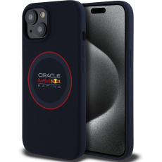 Oracle Red Bull Racing Silicone Red Ring MagSafe kryt iPhone 15 modrý