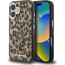Karl Lagerfeld IML Leopard MagSafe kryt iPhone 16 hnědý