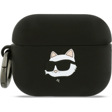 Karl Lagerfeld 3D Logo NFT Choupette Head silikonové pouzdro pro AirPods Pro 3 černé
