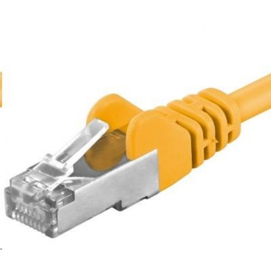 PREMIUMCORD Patch kabel CAT6a S-FTP, RJ45-RJ45, AWG 26/7 3m žlutá