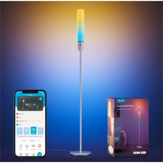 Govee Cylinder Smart RGBICWW LED stojací lampa bílá