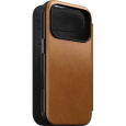 Nomad Modern Leather Folio MagSafe kožené pouzdro iPhone 17 Pro English Tan
