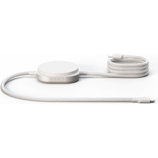 ZENS USB C-C Pro 2 MagSafe/Qi2 2v1 nabíječka s USB-C kabelem (140W) bílá