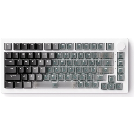 Akko 5075 V3 HE Akko AstroAim herní klávesnice (US) bílošedá průhledná