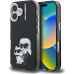 Karl Lagerfeld IML Aquarelle Karl and Choupette kryt iPhone 16 černý
