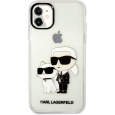 Karl Lagerfeld IML Glitter Karl and Choupette NFT kryt iPhone 11 čirý