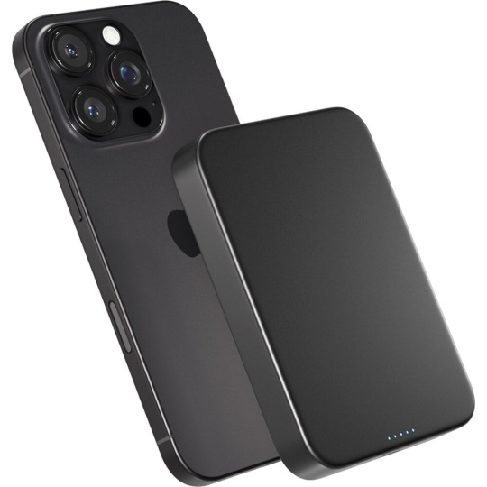 Epico UltraPack Qi2 10000mAh hliníková Mag+ bezdrátová powerbanka černá