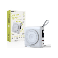 Mobile Origin PowerBank & Travel Charger, Lightning/USB-C kabel, MagSafe bílá