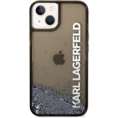 Karl Lagerfeld Translucent Liquid Glitter kryt iPhone 14 Plus černý