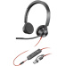 Poly Blackwire 3325 headset + 3.5mm Plug a USB-C/A adaptér