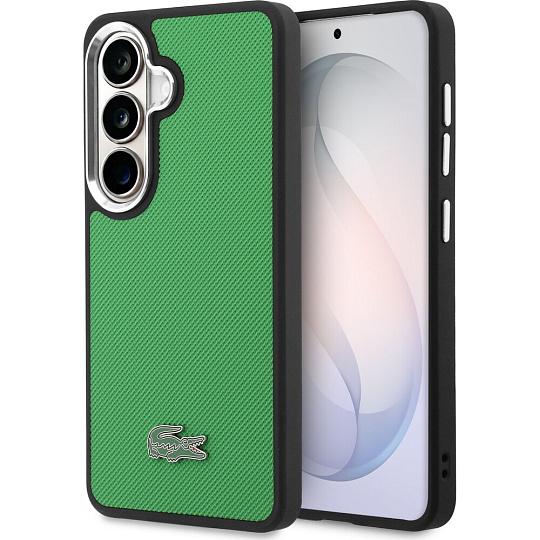 Lacoste Petit Pique Metal Logo Magnetic kryt Samsung Galaxy S26+ zelený