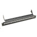 Solarix Univerzální modulární neosazený patch panel 24 portů černý 1U SX24M-0-STP-BK-UNI