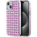 DKNY PC/TPU Repeat Pattern kryt iPhone 15 růžový