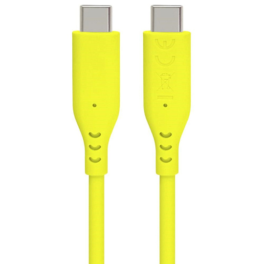 PREMIUMCORD Kabel USB-C na USB-C, 60W, 480Mbps, silikonový, žlutý, 1,5m PREMIUMCORD Kabel USB-C na USB-C, 60W, 480Mbps, silikonový, žlutý, 1,5m