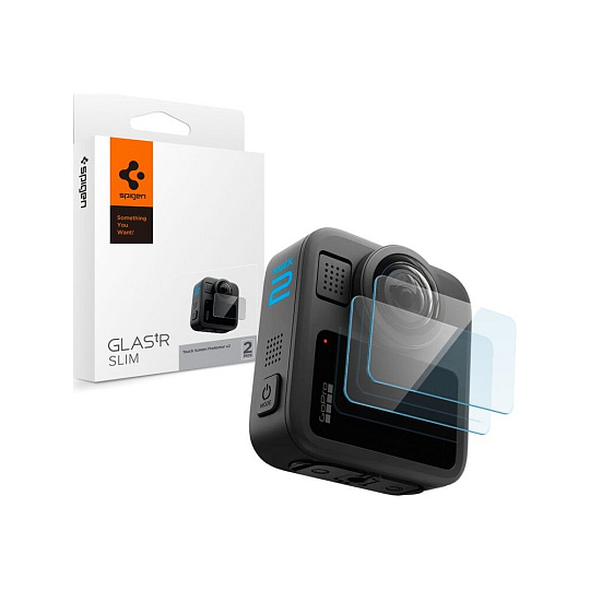 Spigen Glass tR Slim tvrzené sklo 2 Pack GoPro MAX 2