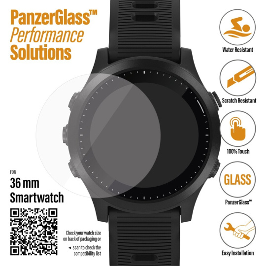 PanzerGlass SmartWatch (36mm) Garmin Fenix 5S Plus/6/6S/6S Pro/6 Pro/7, Vivoactive 3/Forerunner 745