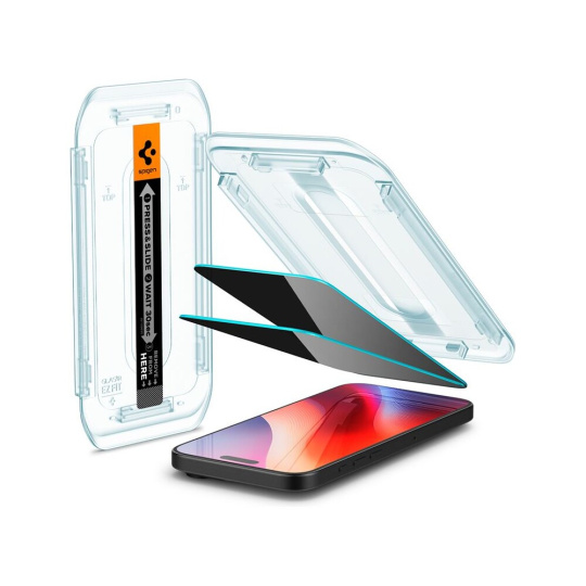 Spigen Glass tR EZ Fit (Privacy) tvrzené sklo iPhone 16 Pro Max čiré (2-pack)