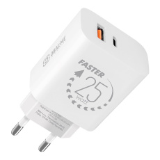 OBAL:ME nabíječka USB-A/USB-C (25W) bílá